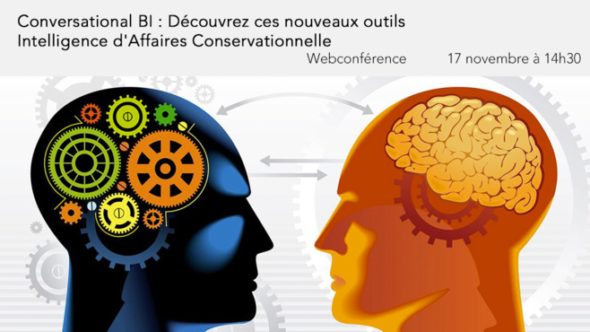 29 novembre à 14h30 (CEST) - Webinaire Conversational BI : Découvrez ces nouveaux outils / Intelligence d'Affaires Conversationnelle 29 novembre à 14h30 (CEST) - Webinaire Conversational BI : Découvrez ces nouveaux outils / Intelligence d'Affaires Conversationnelle