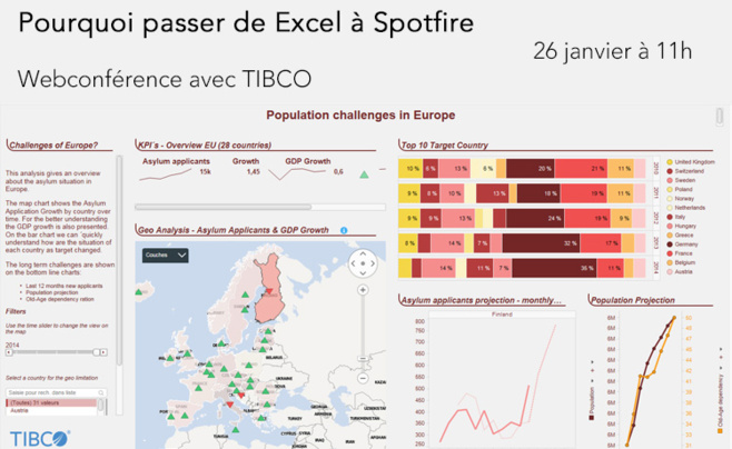 26 janvier à 11h - Webinaire TIBCO <br>Pourquoi passer d'Excel à Spotfire ? 26 janvier à 11h - Webinaire TIBCO <br>Pourquoi passer d'Excel à Spotfire ?